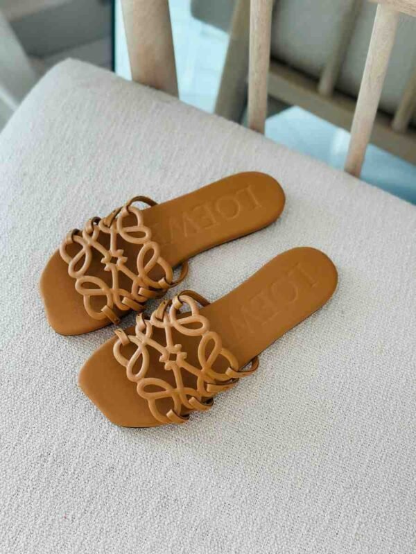 Loewe Anagram Leather Slide Sandals - Image 7