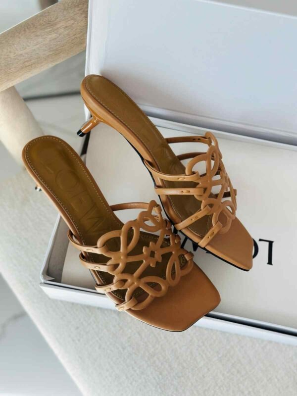 Loewe Anagram Leather Slide Sandals - Image 10