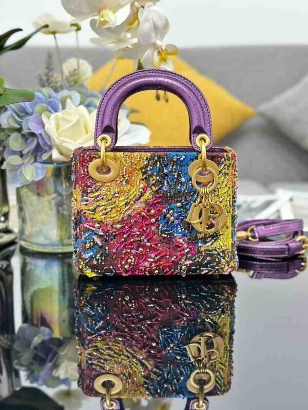 CD Lady Bag 20cm Crystal Embellished - Image 5