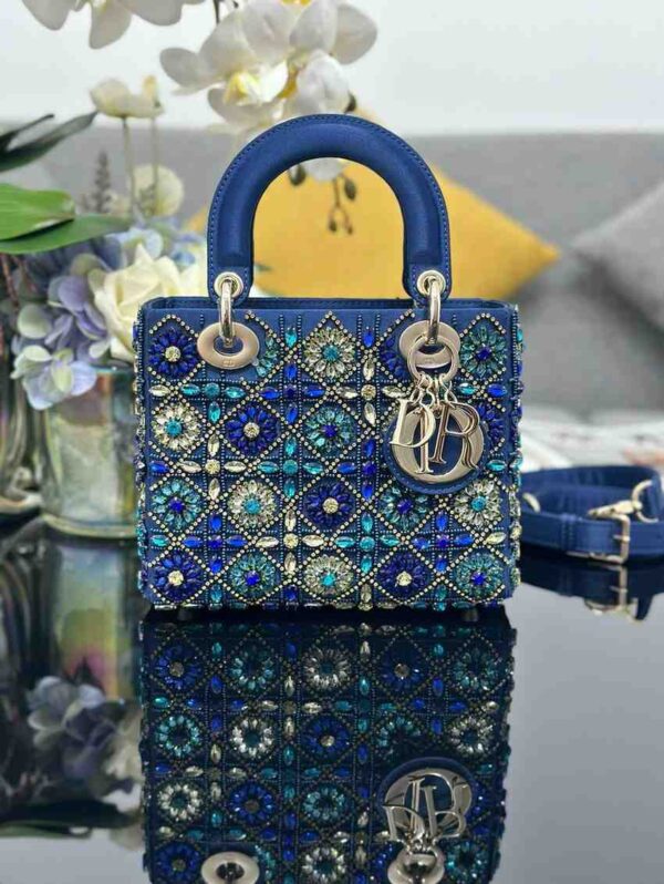 CD Lady Bag 20cm Crystal Embellished - Image 4
