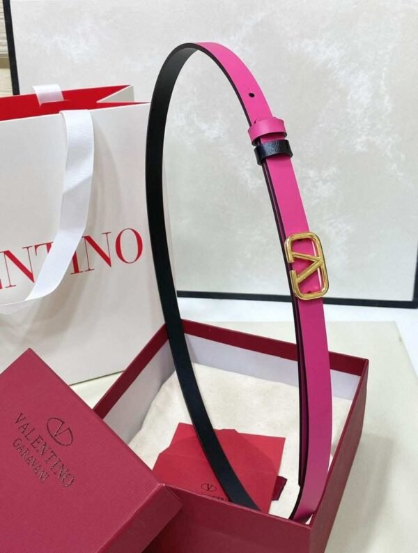 Valentino Garavani Black Leather Belt - Image 4