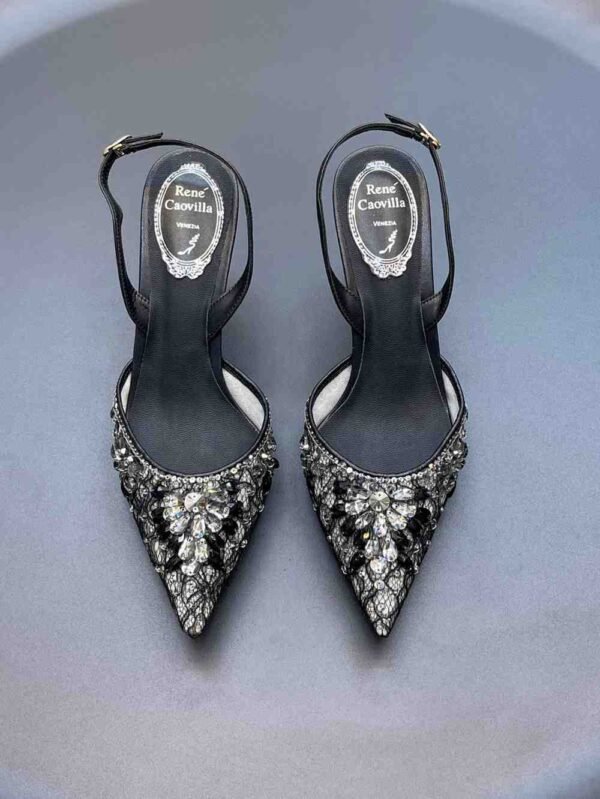 René Caovilla 75mm Cinderella Pumps - Image 3