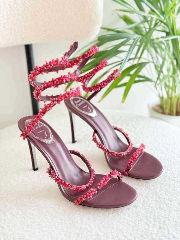 Women's Crystal Rhinestone High Heel Sandals - Image 6