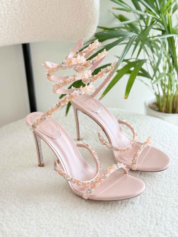Women's Crystal Rhinestone High Heel Sandals - Image 9