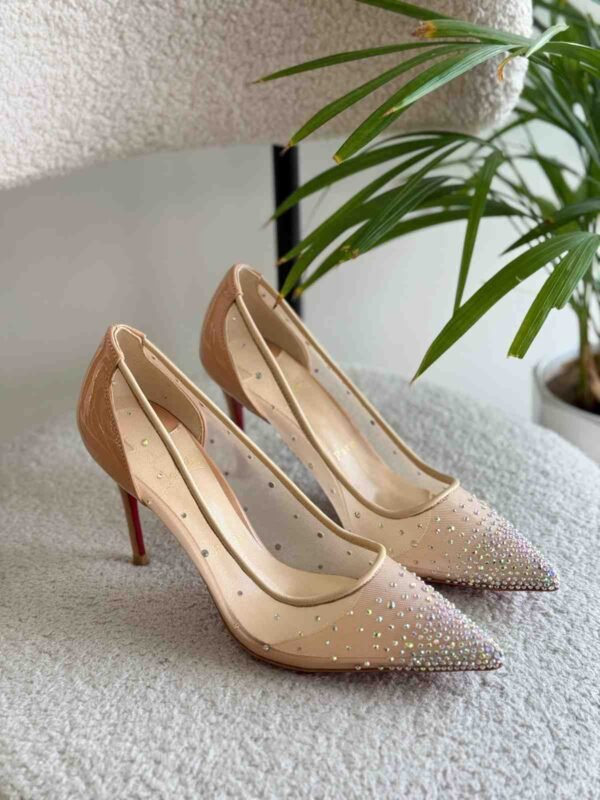 Christian Louboutin mini Glitter Follies Strass Heels - Image 6