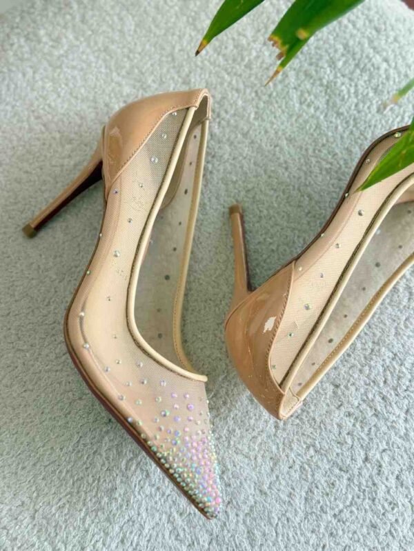 Christian Louboutin mini Glitter Follies Strass Heels - Image 3
