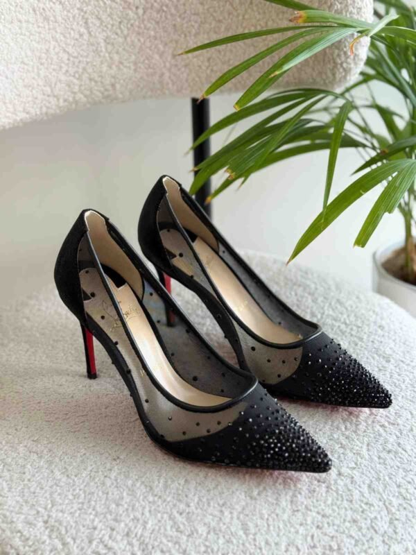 Christian Louboutin mini Glitter Follies Strass Heels - Image 5