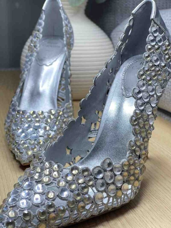 Women's Elegant Luxury Pointed Toe High Heels Crystal - Image 5