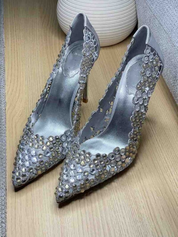 Women's Elegant Luxury Pointed Toe High Heels Crystal - Image 4