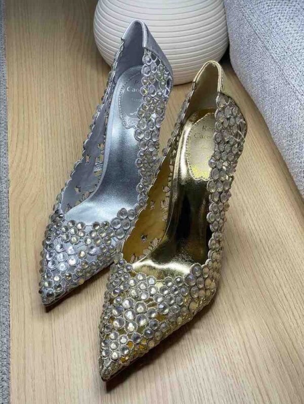 Women's Elegant Luxury Pointed Toe High Heels Crystal