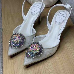 René Caovilla 70mm crystal-embellished Slingback Pumps