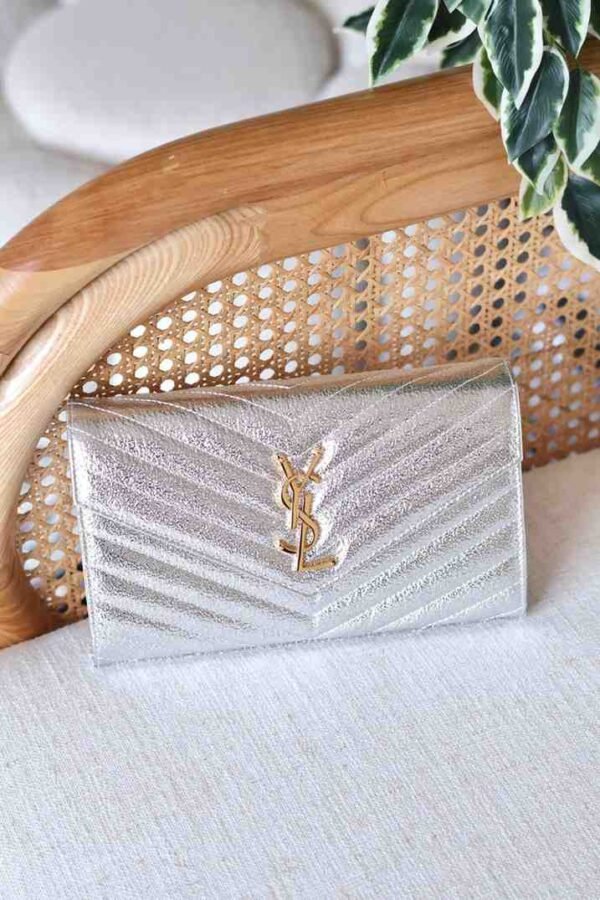 Saint Laurent Cassandre Matelassé Business Card Case - Image 3