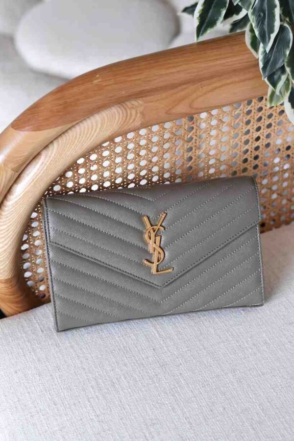 Saint Laurent Cassandre Matelassé Business Card Case - Image 2