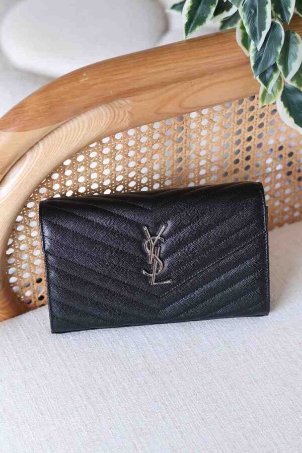 Saint Laurent Cassandre Matelassé Business Card Case - Image 4