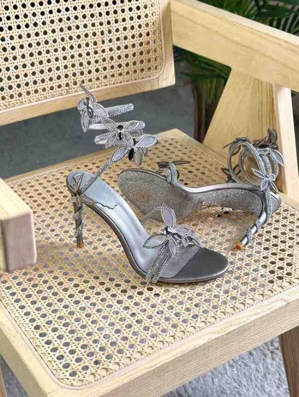 Rene Caovilla, Butterflies Crystal-embellished High Sandals - Image 4