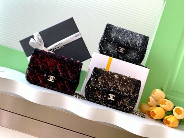Chanel sequins CF bag strass - Image 3