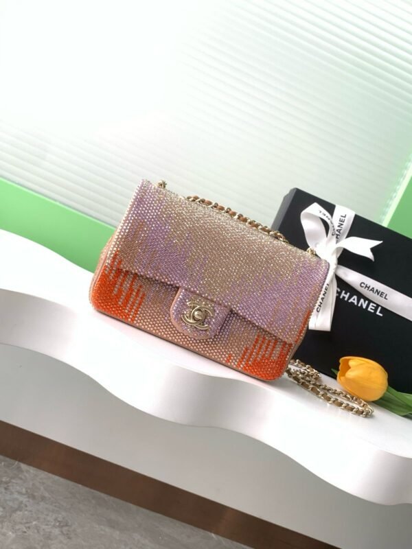 Chanel sequins CF bag strass