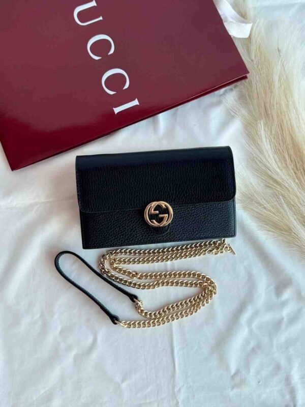 Gucci Interlocking G Black Leather - Image 2