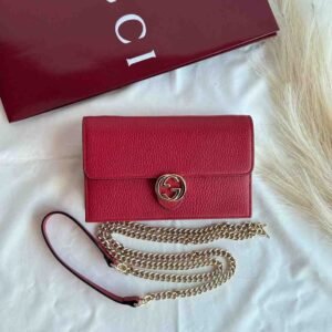 Gucci Interlocking G Black Leather