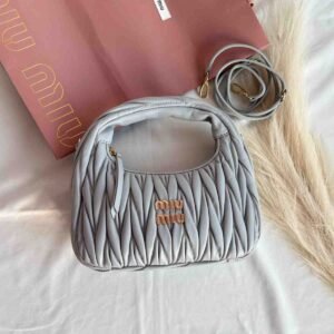 Miu Miu Wander Matelassé leather hobo bag