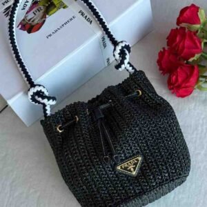 Prada crochet mini bucket bag