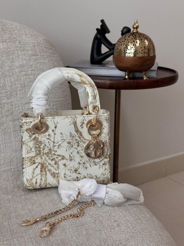Christian Dior Dior Bag White Calfskin with Gold