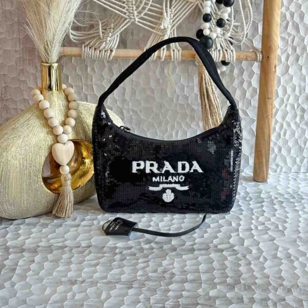 Prada - Re-Edition 2000 Sequined Re-Nylon Bag - Women - Recycled Nylon/Sequin - Os - Purple - Image 4