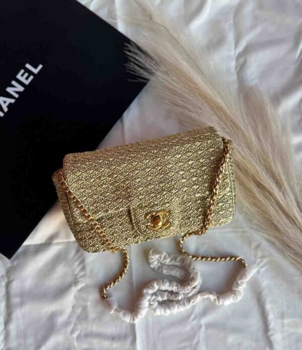 Chanel Medium Classic Single Flap Bag in Crochet Raffia